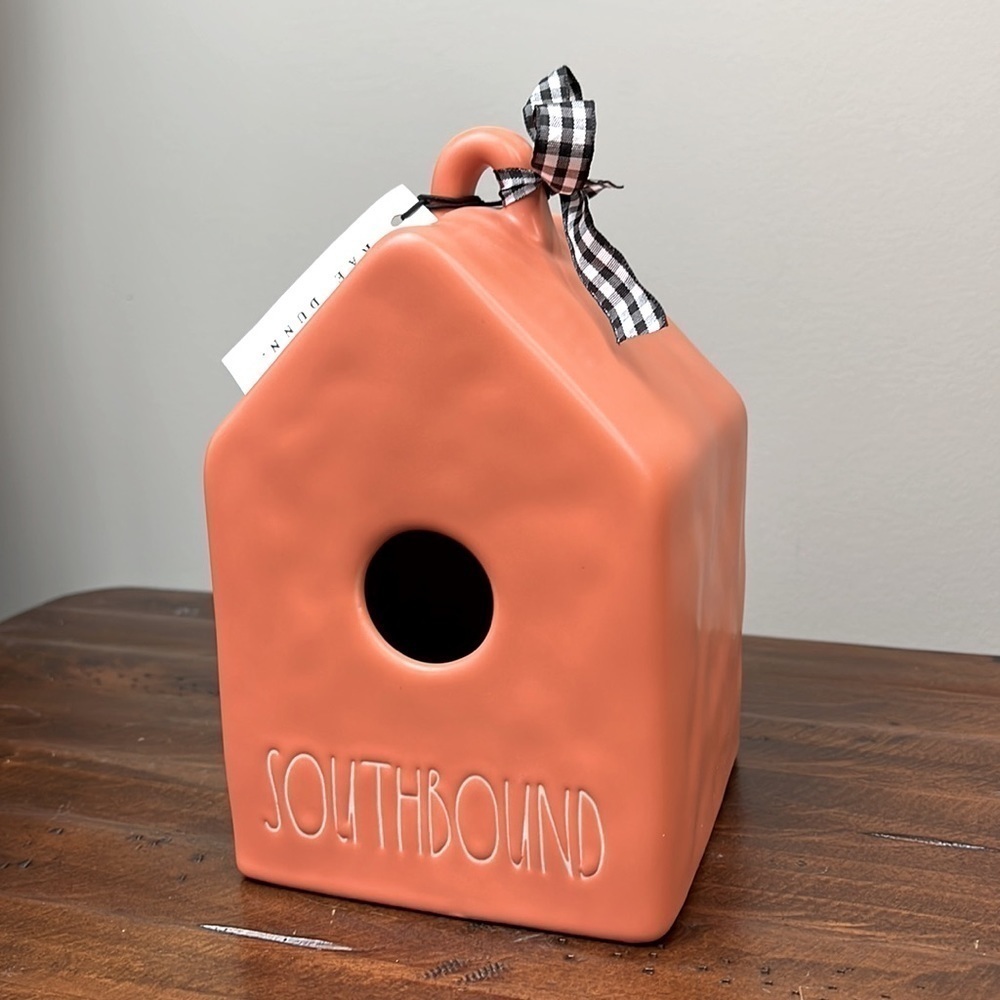 Rae Dunn Southbound Orange Birdhouse